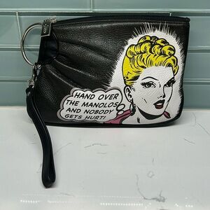 Icon Rare! De La Nuez by Icon Pop Art Manolo Wristlet!  Excellent condition.